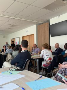 Participants engaging in the workshop on enhancing student and staff mobility across European universities during the Blended Intensive Programme.